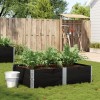 VidaXL Jardinieră de grădină, negru, 150x100 cm, lemn masiv pin