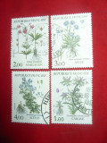 Serie- Flora-1984 Franta , 4 valori stampilate, Stampilat