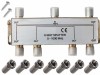 Spliter antenă TV, Active, multiplicator cablu coaxial RF, 6 Iesiri + 1 Intrare, mufe legatură incluse