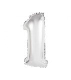 Balon Folie Cifra 35 cm Argintiu-Tip Cifra 1
