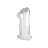 Balon Folie Cifra 35 cm Argintiu-Tip Cifra 1
