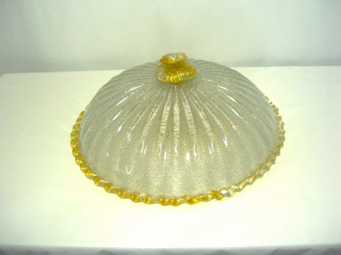 Plafoniera mare Art Deco, Murano, Barovier i Toso, vintage