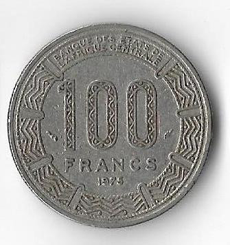 Moneda 100 francs 1975 - Ciad foto