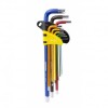 Set 9 chei imbus hexagonale, extra lungi, 1.5-10mm, color, topmaster