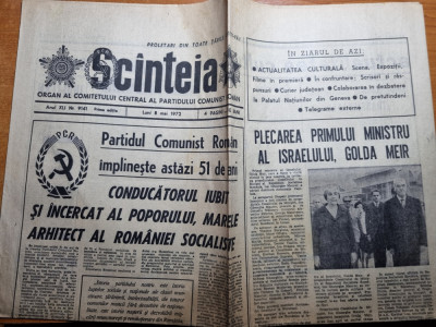 scanteia 8 mai 1972-art.sohodol gorj,masivul lotrului,golda meirr in romania foto