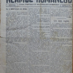 Ziarul Neamul romanesc , nr. 1 , 1914 , din perioada antisemita a lui N. Iorga