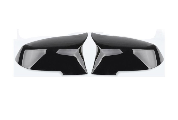 Capace oglinda tip BATMAN compatibile cu BMW Seria 1 2011 - 2019 F20 negru lucios