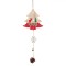 Decoratiune Craciun, Brad Lemn, Suspendabila, 44 cm, Rosu/Maro