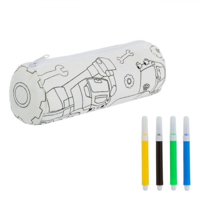 Set Creativ Penar, Model Vehicule de Construcție, Dimensiuni 7x21cm, Multicolor foto
