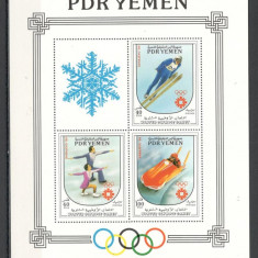 R.P.D.Yemen.1983 Olimpiada de iarna SARAJEVO-Bl. DY.42