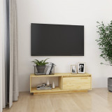 Comodă TV, 110x30x33,5 cm, lemn masiv de pin, vidaXL