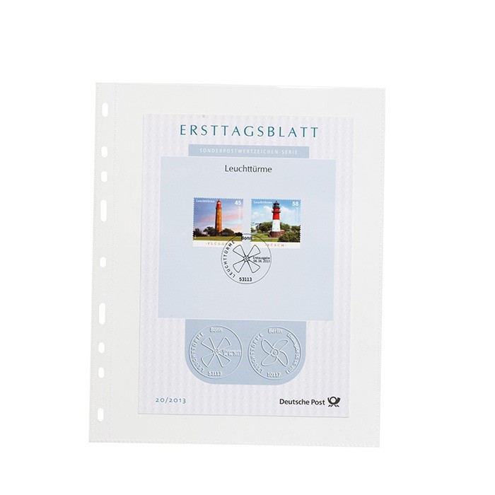 Set 50 folii SH252 cu 1 buzunar, PP, pentru bancnote