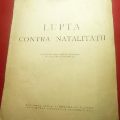 Dr.V.Trifu - Lupta contra Natalitatii - Ed. Monitorul Oficial 1940 , 6 pag