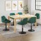 vidaXL Scaune de sufragerie pivotante 6 buc, verde &icirc;nchis, catifea 3088805