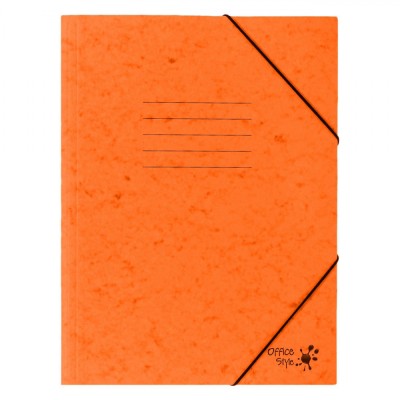 Mapă Carton Office Style, Cu Elastic, Portocaliu, 25.5x34.5cm foto