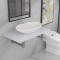 vidaXL Set mobilier de baie, 2 piese, alb, ceramică 279339