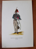 Gravura color, Ofiter din Regimentul II de Husari, 1907