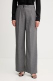 Gaudi pantaloni culoarea gri, lat, high waist, 521FD25006