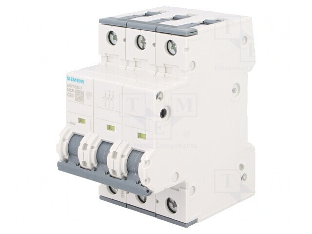 &Icirc;ntrerupător de Supracurent 20A 3 Poli 10kA 230/400V