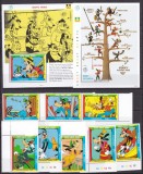 Uganda 1992 Disney MI 1156-1163 + 2 bl. 174, 175 MNH, Nestampilat