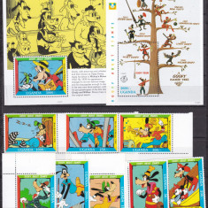 Uganda 1992 Disney MI 1156-1163 + 2 bl. 174, 175 MNH