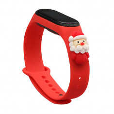 Strap Xmas Wristband for Xiaomi Mi Band 4 Mi Band 3 Christmas Silicone Strap Bracelet Red (Santa 2) foto