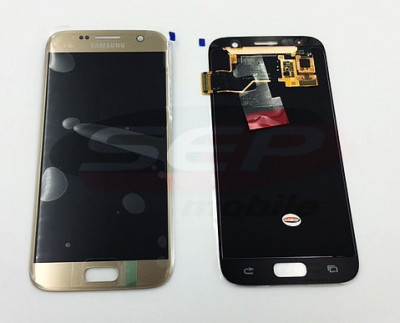 LCD+Touchscreen Samsung Galaxy S7 / G930F GOLD original foto