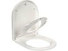 FALA Capac toaleta cu soft close in forma de D, alb, 2 in 1