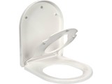 FALA Capac toaleta cu soft close in forma de D, alb, 2 in 1
