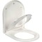 FALA Capac toaleta cu soft close in forma de D, alb, 2 in 1