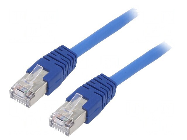 Patch cord F/UTP Cat5e Albastru 2m Ecranat