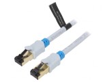 Cablu Patch Cord S/FTP Cat6 PVC Gri 3m RJ45, Vention