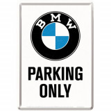 Placa metalica - BMW - Parking Only - 10x14 cm, Nostalgic Art Merchandising
