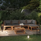 Gossi set mobilier gradina cu perne, 6 piese, lemn masiv acacia