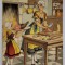 LE JAMBON PERSILLE EN CROUTE , CARTE POSTALA ILUSTRATA , LITOGRAFIE SEMNATA JEAN PARIS , CU RETETA CULINARA PE VERSO , TEXT IN LB. FRANCEZA , 1946