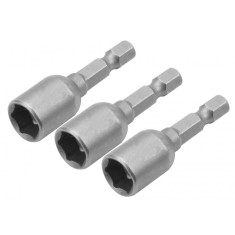 Set de 3 mufe piulita magnetice 8 mm 3/8&quot;, Tolsen