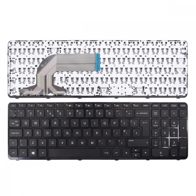 Tastatura laptop noua HP Pavilion 15-e 15-n 250 G3 255 G3 256 G3 Glossy frame Black UK foto