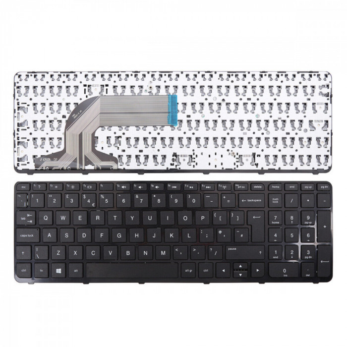 Tastatura laptop noua HP Pavilion 15-e 15-n 250 G3 255 G3 256 G3 Glossy frame Black UK
