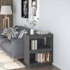 VidaXL Bibliotecă, gri, 60x35x71 cm, lemn masiv de pin