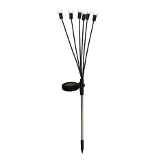 Decoratiune pentru gradina cu incarcare solara, 6 bulbi, Licurici alb cald