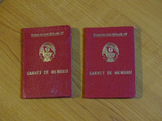 Lot 2 carnete de membru UTC emise in 1966 - persoane diferite foto