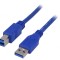 Cablu USB 3.0 A-B Nichelat 1.8m Albastru