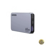 Incarcator Retea UGREEN X753 Nexode Pro 65W 3A 1 x USB-A - 2 x USB-C Gri