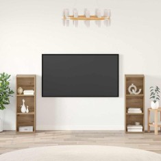 vidaXL Set comodă TV 2 pcs stejar artizanal 107 x 35 x 37 cm 3393548
