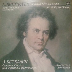 Disc vinil, LP. SONATAS NOS. 5,4 AND 2 FOR VIOLIN AND PIANO-LUDWIG VAN BEETHOVEN, DAVID OISTRAKH, LEV OBORI-328981