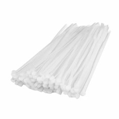 Coliere plastic 100buc 048x20cm - Alb Garage AutoRide foto