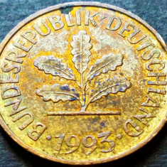Moneda 5 PFENNIG - GERMANIA, anul 1993 (Litera G) * cod 1094 B