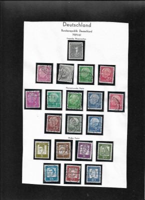 Germania 1959 1961 foaie album cu 20 timbre foto