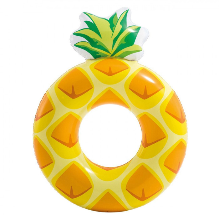 Colac pentru copii sau adulti in forma de ananas galben , ATS , pentru piscina sau mare ,1,17x0,86 m