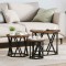 Masă laterală nesting 3 pcs Stejar afumat 53 x 53 x 40 cm